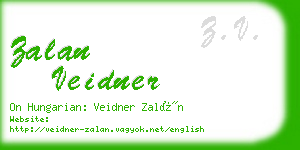 zalan veidner business card